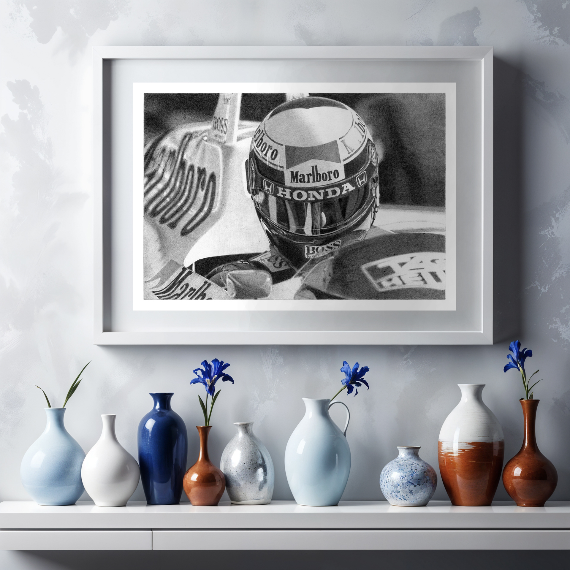 Alain Prost - 1988 - noir et blanc – Image 9