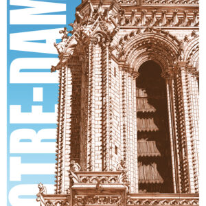 Notre Dame de Paris - sépia ciel bleu