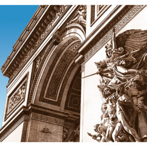 L'Arc de Triomphe - sépia ciel bleu