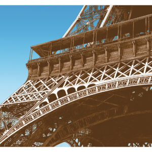 Tour Eiffel - sépia ciel bleu