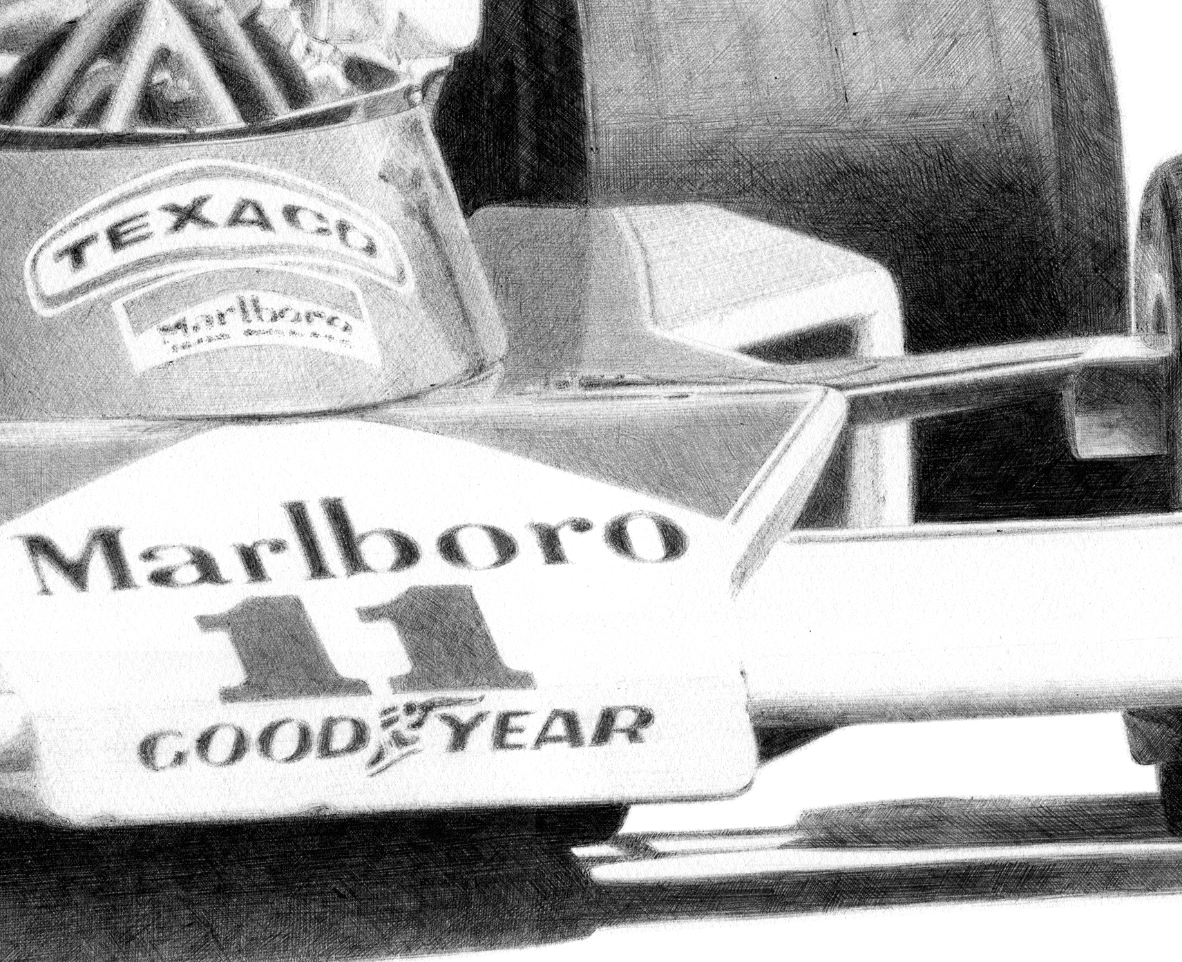 James Hunt – 1976 - noir et blanc – Image 4