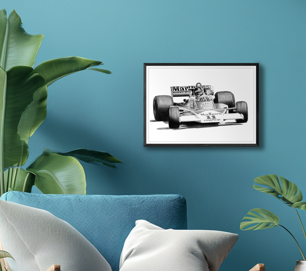 James Hunt – 1976 - noir et blanc – Image 5