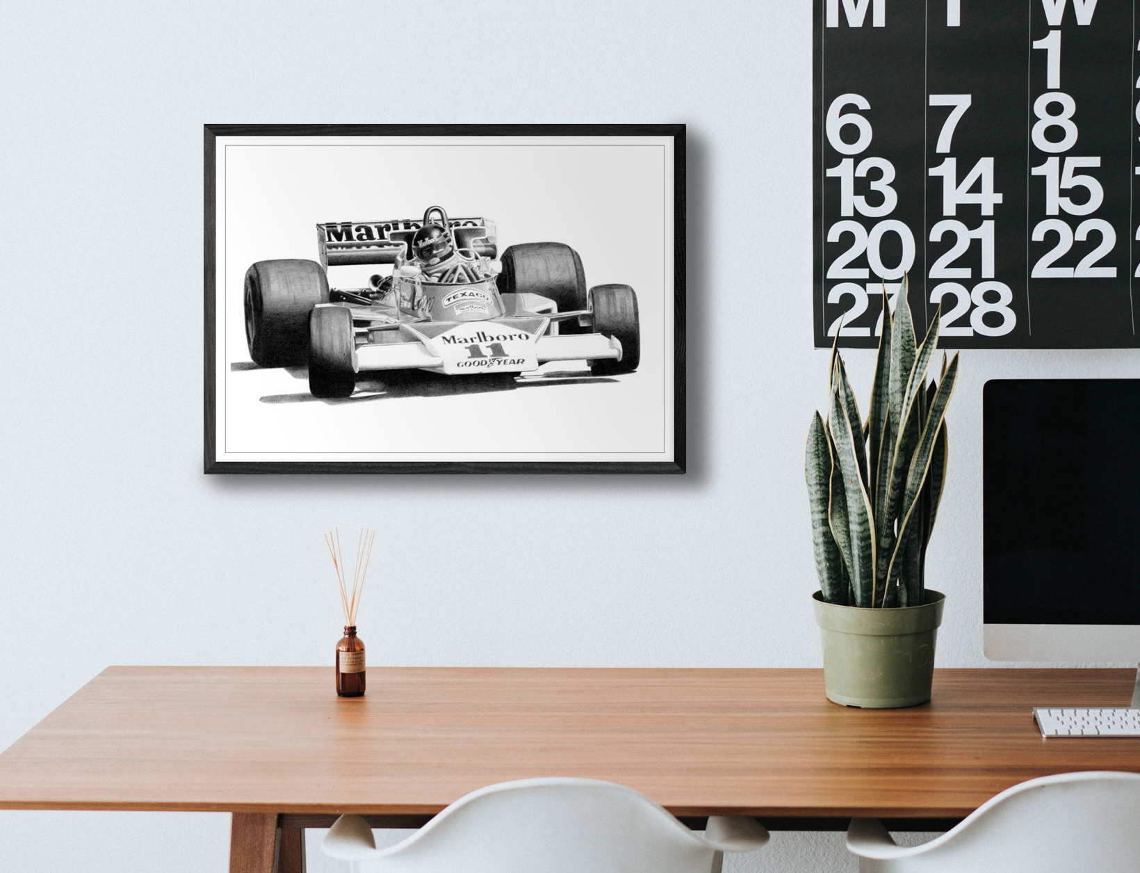 James Hunt – 1976 - noir et blanc – Image 6